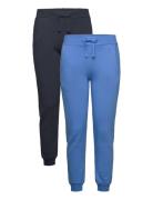 Pants Sweat 2-Pack Bottoms Sweatpants Blue Minymo