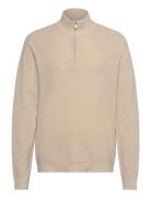 Malagoon Z Tops Knitwear Half Zip Jumpers Beige Matinique