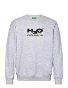 Logo Sweat O'neck Tops Sweatshirts & Hoodies Sweatshirts Grey H2O