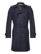 H-Hyde-Trench-241 Trenchcoat Frakke Navy BOSS