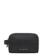 Th Monogram Washbag Toilettaske Black Tommy Hilfiger