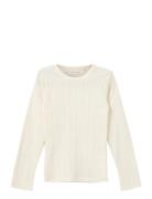 Petriciasy Pointelle Longsleeve Tee Tops T-shirts Long-sleeved T-Skjor...