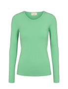 Plain Tee W Tops T-shirts & Tops Long-sleeved Green MarMar Copenhagen