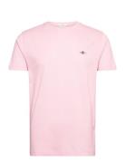 Slim Pique Ss T-Shirt Tops T-Kortærmet Skjorte Pink GANT