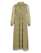 Viedee L/S Ankle Dress/Dc/Ka Maxikjole Festkjole Khaki Green Vila