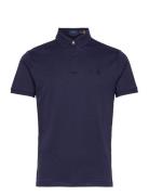 Custom Slim Fit Soft Cotton Polo Shirt Tops Polos Short-sleeved Navy P...