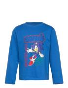 Tshirt Tops T-shirts Long-sleeved T-Skjorte Blue Sonic