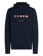 Hilfiger Multi Flags Hoody Tops Sweatshirts & Hoodies Sweatshirts Navy...