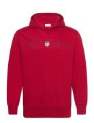 Graphic Hoodie Tops Sweatshirts & Hoodies Hoodies Red GANT