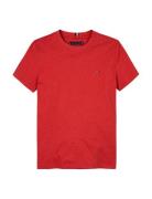 Essential Cotton Tee S/S Tops T-Kortærmet Skjorte Red Tommy Hilfiger