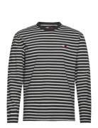 Tjm Reg Breton Stp Ls Tee Tops T-Langærmet Skjorte Black Tommy Jeans