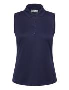 Sleeveless Knit Polo Sport T-shirts & Tops Polos Navy Callaway