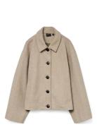 Vmfortunemie Short Jacket Ga Noos Uldjakke Jakke Beige Vero Moda