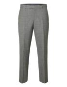 Slhslim-Oasis Linen Trs Noos Bottoms Trousers Formal Grey Selected Hom...