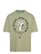 T-Shirt Tops T-Kortærmet Skjorte Khaki Green United Colors Of Benetton