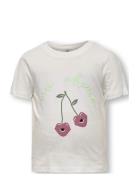 Kmgcandy Life S/S Printed Tee Jrs Noos Tops T-Kortærmet Skjorte White ...