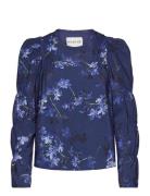 Frewin Tops Blouses Long-sleeved Navy Munthe