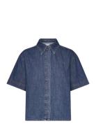 Finley Denim Ss Shirt Tops Shirts Denim Shirts Blue French Connection