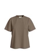 Vinora S/S T-Shirt - Noos Tops T-shirts & Tops Short-sleeved Brown Vil...