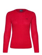 Cable-Knit Cotton Crewneck Sweater Tops Knitwear Jumpers Red Polo Ralp...