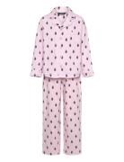 S6-Sleepwear Pant Set Pyjamassæt Pink Ralph Lauren Kids