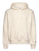 Hooded Sweatshirt Tops Sweatshirts & Hoodies Hoodies Cream Champion