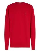 Essential Terry Crewneck Tops Knitwear Round Necks Red Tommy Hilfiger