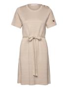 Mariette Solid Dress Dresses Knitted Dresses Beige BUSNEL