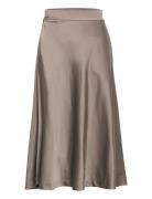 Zilkyiw Skirt Knælang Nederdel Brown InWear