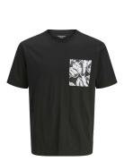 Jorsplit Aop Pocket Tee Ss Crew Ne Jnr Tops T-Kortærmet Skjorte Black ...