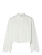 Yastrinity Ls Short Shirt S. Tops Shirts Long-sleeved White YAS