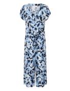 Kamira Plain Weave Jumpsuit Printed Bottoms Jumpsuits Blue Kaffe