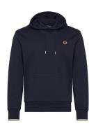 Tipped Hooded Sweatshirt Tops Sweatshirts & Hoodies Hoodies Navy Fred ...