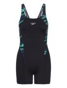 Womens Hyperboom Splice Legsuit Badedragt Badetøj Black Speedo