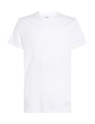 S/S Crew Neck 3Pk Tops T-Kortærmet Skjorte White Calvin Klein