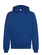 Orbit Emb Hoodie Tops Sweatshirts & Hoodies Hoodies Blue Daily Paper