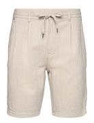 Linen Blend Herringb Short Bottoms Shorts Casual Beige Lindbergh