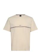 Unique T-Shirt Tops T-Kortærmet Skjorte Beige BOSS