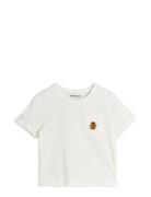 Ladybugs Emb Ss Tee Tops T-Kortærmet Skjorte White Mini Rodini