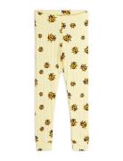 Ladybugs Aop Leggings Bottoms Leggings Yellow Mini Rodini