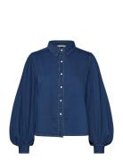 Zaves Chambray Slv Shirt Tops Shirts Denim Shirts Blue French Connecti...