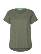 T-Shirt Tops T-shirts & Tops Short-sleeved Green United Colors Of Bene...