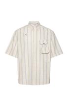 Jaxson Fisherman Shirt Designers Shirts Short-sleeved Cream WOOD WOOD