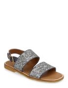 Sandals - Flat Flade Sandaler Silver ANGULUS