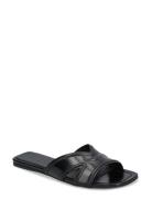 Azora Mule Vintage Patent Designers Sandals Flat Black Zadig & Voltair...