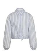 Shirt With Adjustable Waist Tops Shirts Long-sleeved Shirts Blue Mango