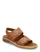 Sandals - Flat - Open Toe - Op Flade Sandaler Brown ANGULUS