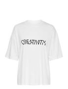 Kbunity Tee Tops T-shirts & Tops Short-sleeved White Karen By Simonsen