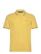 Tipping Ss Pique Polo Tops Polos Short-sleeved Yellow GANT