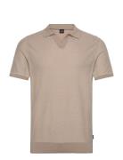 H-Jianluca Designers Polos Short-sleeved Beige BOSS